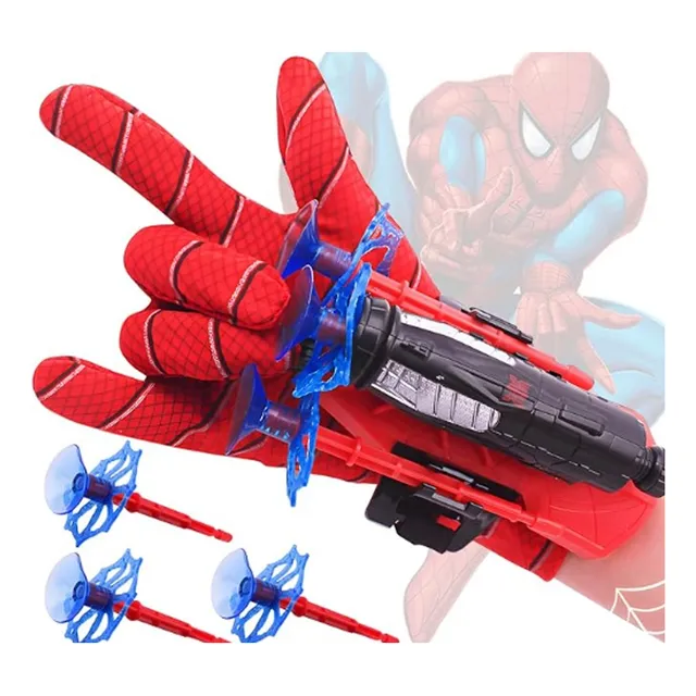 Juego Spiderman Lanzador Telarañas Niño Con Guantes 6 Dardos