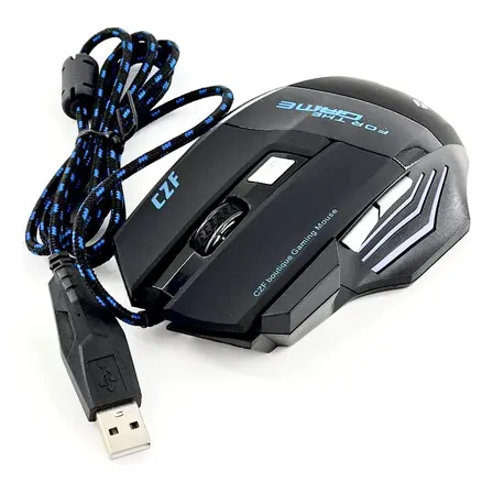 Mouse Usb Gamer 3000 Dpi Rgb Retroiluminado 6 Botones X3-6