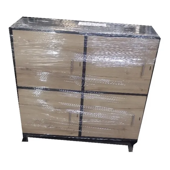 Locker Metal Madera De 4 Puestos