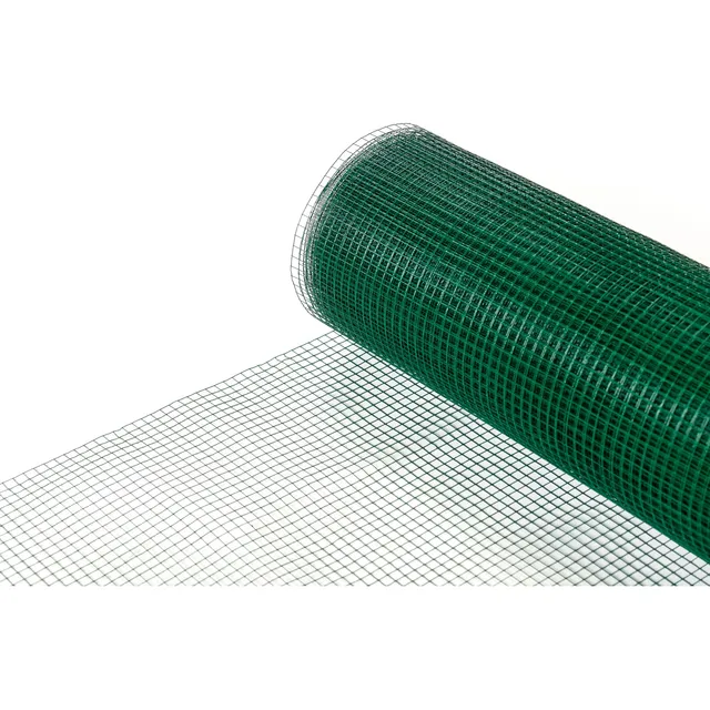 Malla Soldada Plastificada Verde 1/2 Alto 90cm Largo 10 Mts