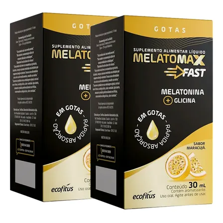 Melatomax Fast Kit 2 Un Melatonina Gotas Maracujá Ecofitus Maracujá