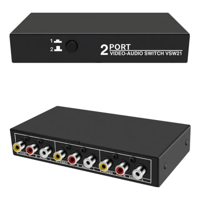 Suckoo 2 Port 3rca Av Audio Video Switcher 2 En 1 Out 1 En 2