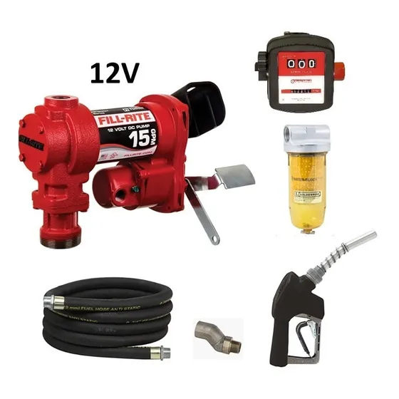  Kit  Surtidor Gasolina Gasoil Bomba  Fill Rite  60lpm 12v