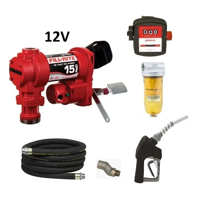 Kit  Surtidor Gasolina Gasoil Bomba  Fill Rite  60lpm 12v