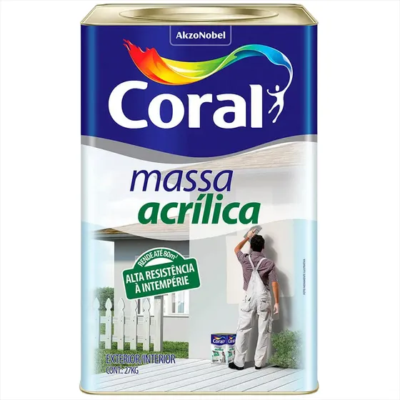 Massa Acrílica Para Parede Nivela E Corrige Coral