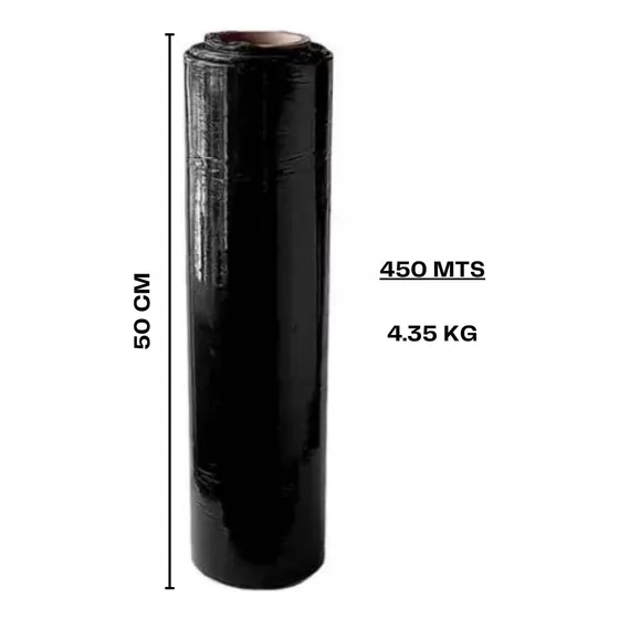 Rollo De Plastico Envoplast Negro 50 Cm De Ancho