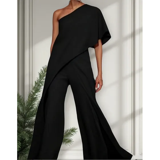 Mono Enterizo Palazzo Fiesta Mujer Un Hombro Premium M L Xl