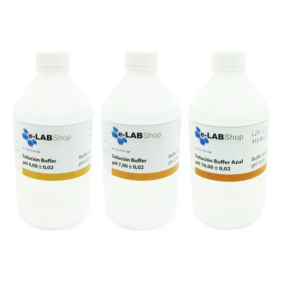 Kit Soluciones Buffer P/ Calibración Medidores Ph 3x 500ml