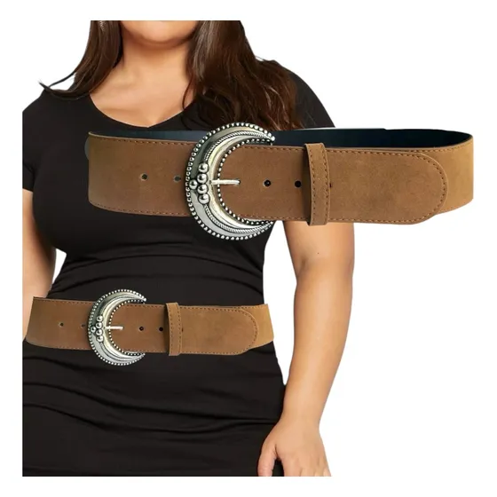 Cinturon Ancho  Medialunagamuza Boho Talles Especiales Mujer