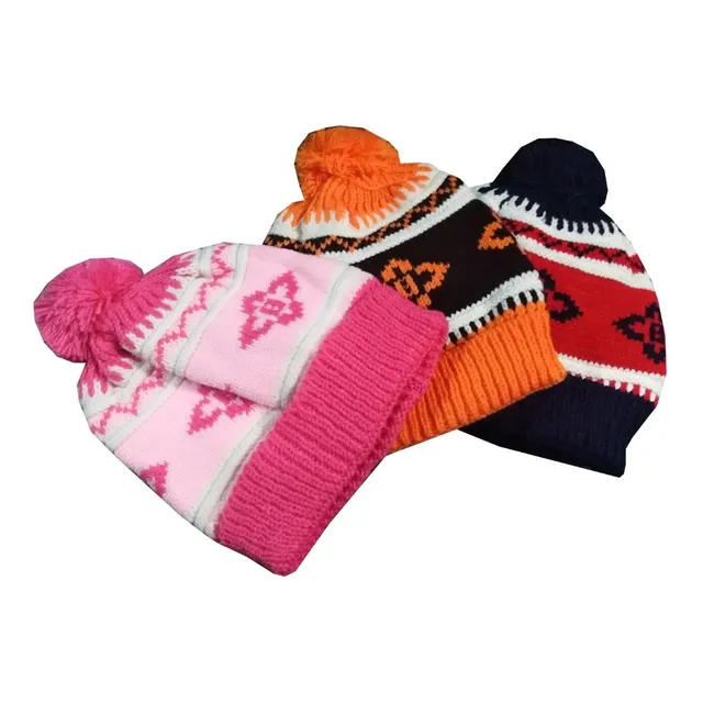 Gorro Nene Nena Tejido  Lana Tricolor 