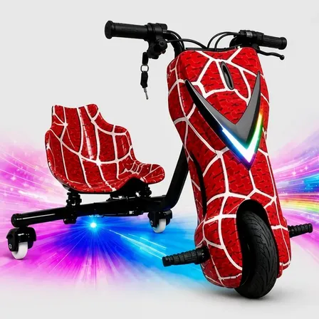 Triciclo Patinete Elétrico Drift 350w Bluetooth 100kg Vermelho