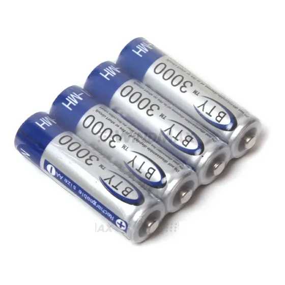 Pila Bateria Recargable Aa 3000mah Ni Mh 1.2v Marca Bty 4und