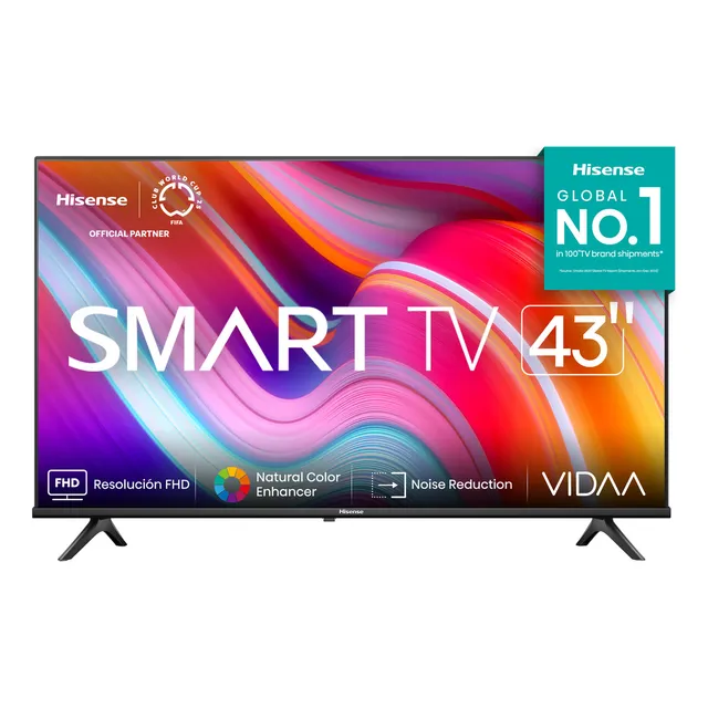 Hisense television A43K pantalla 43 pulgadas Smart Vidaa TV HD Modo de juego Al Sports Mode Reducción de ruido mira tv en vivo sin cable