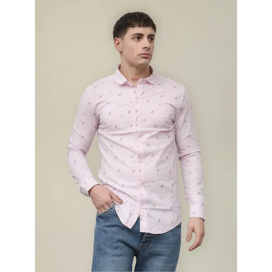 Camisa Estampada Poplin Elastizado Baron Blonde