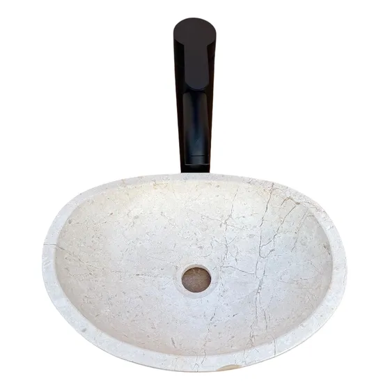 Ovalin De Marmol Beige Maya Canoa