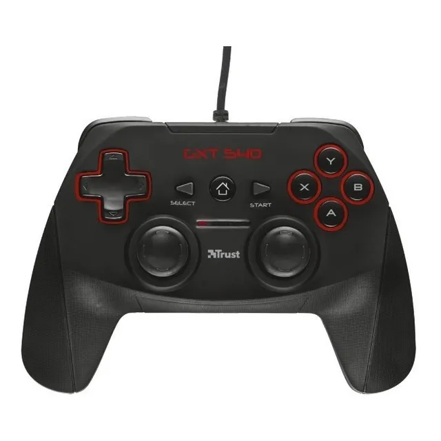 Joystick Gamer Gamepad Trust Gaming Gxt 540 Usb Pc Ps3 Color Negro
