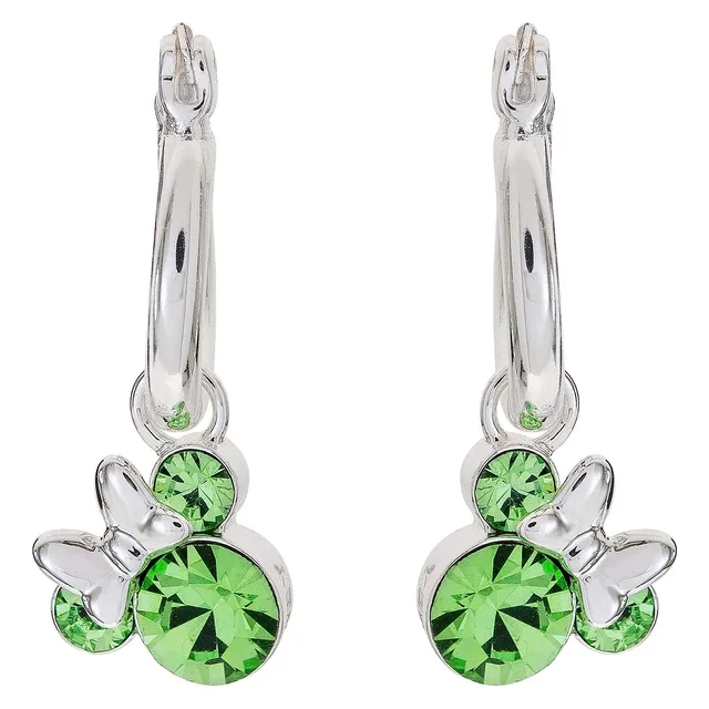 Aretes Colgantes De Aro Chapados En Plata Con Piedra Natal