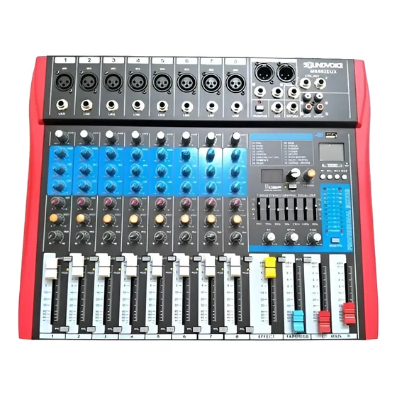 Mesa De Som Soundvoice Ms 8.4 8 Canais 4 Aux