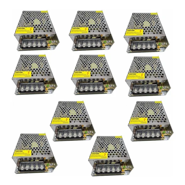 Transformador Fuente Poder Driver 12v 5a 60w Pack 10 Piezas
