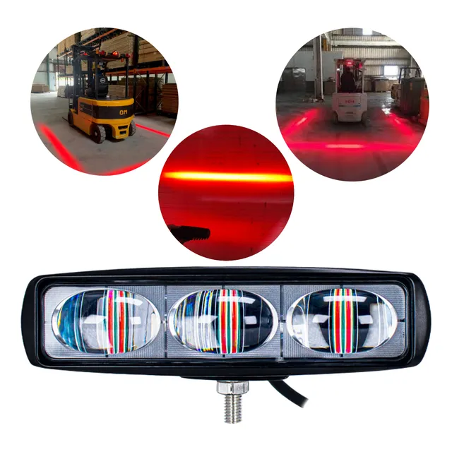 Farol Led Red Zone Linha Vermelha Para Empilhadeira 10~80v