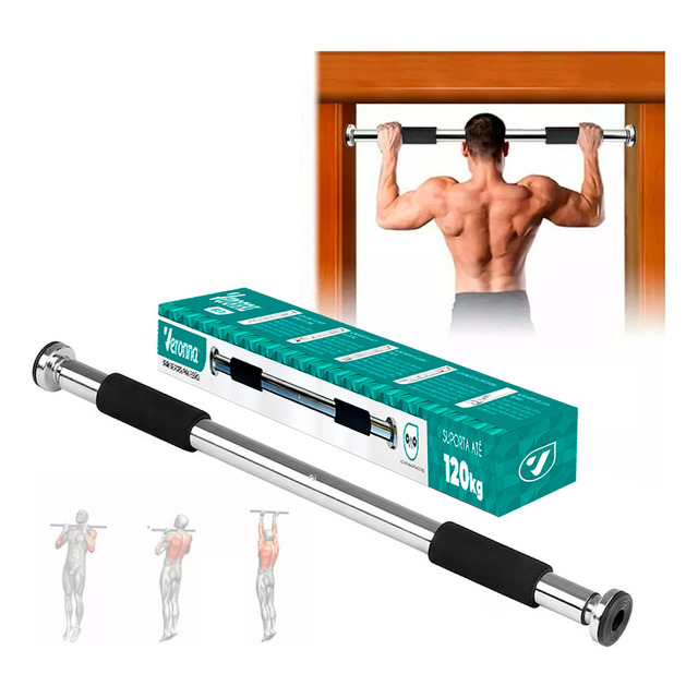 Barra De Porta Flexão Fixa Musculação Ajustável 60 A 100 Cm Vbf-01 Veronna Barra De Porta Flexão Fixa Musculação Ajustável 60 A 100 Cm Vbf-01 Veronna