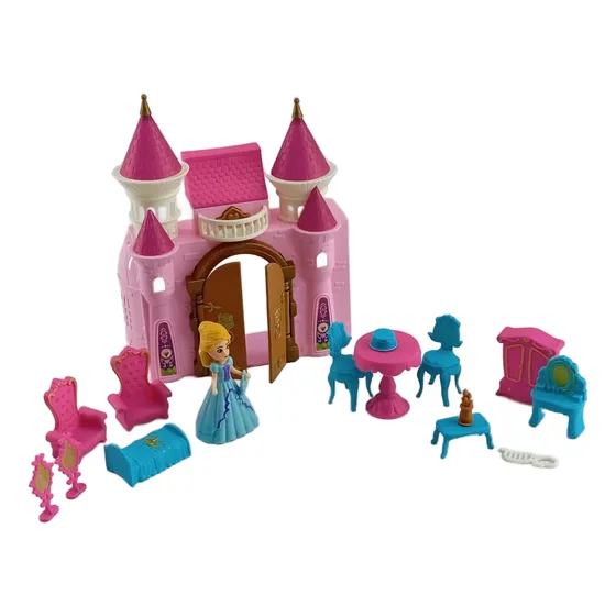 Castillo Juguete Para Niñas Con Accesorios Rosa