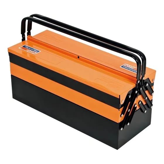 Caja de herramientas Tramontina 44952000 de metal 20.5cm x 53cm x 24cm naranja y negra