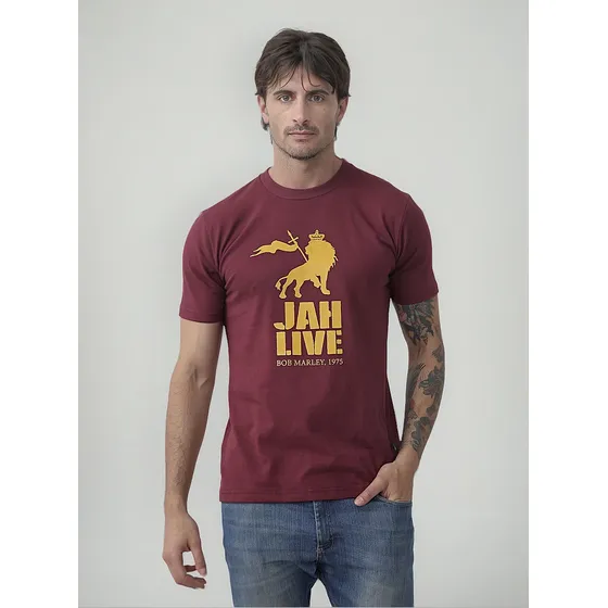 Remera Hombre Estampada Serigrafía Jah Little Jahmaica