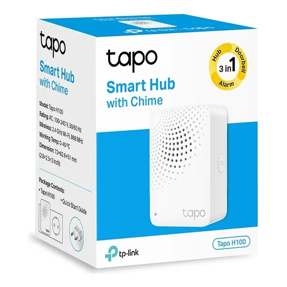 Tapo-h100 Hub Inteligente Con Alarma Tp-link 64 Dispositivos