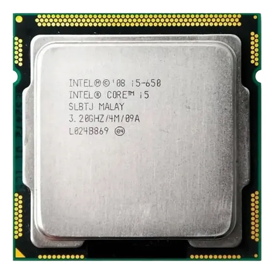 Processador gamer Intel Core i5-650 CM80616003174AH de 2 núcleos e 3.4GHz de frequência com gráfica integrada