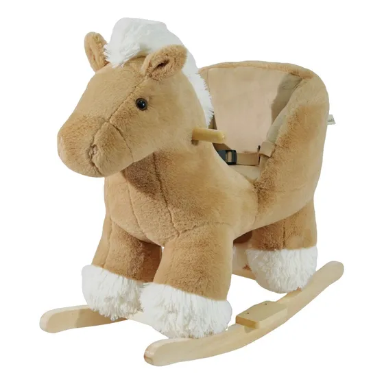 Mecedora Silla Montable Animalito Peluche Juguete Bebe Niños Color Marrón claro caballo