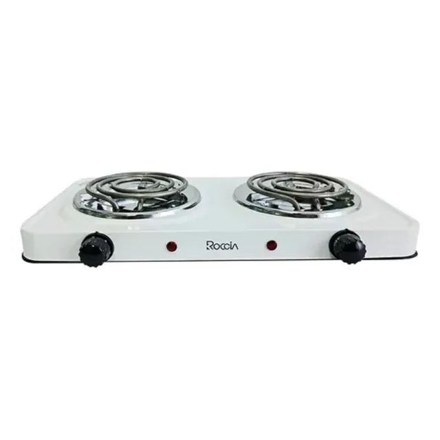 Cocina Electrica Carac 2 Hornilla Analogico Blanco 1000w+1kw
