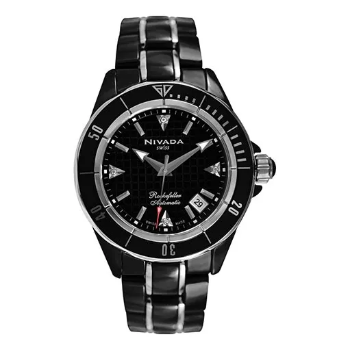 Reloj De Ceramica Negra Suizo Nivada Ng2825gneni