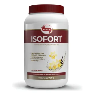 Vitafor Whey Protein Isolado Isofort Baunilha Pote 900g Vitafor