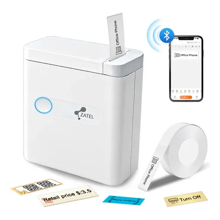 Zatel Impressora Etiqueta Bluetooth Térmica Portátil 1 Rolo 127/220v