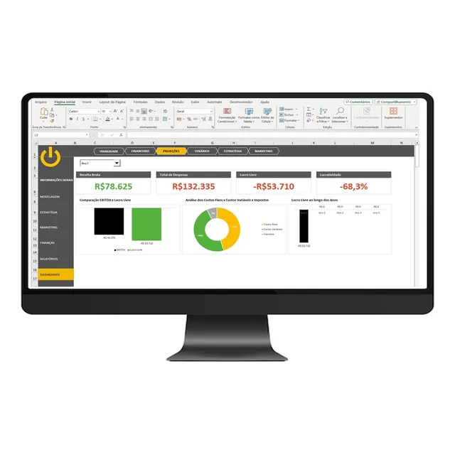 Planilha De Plano De Negócios Em Excel