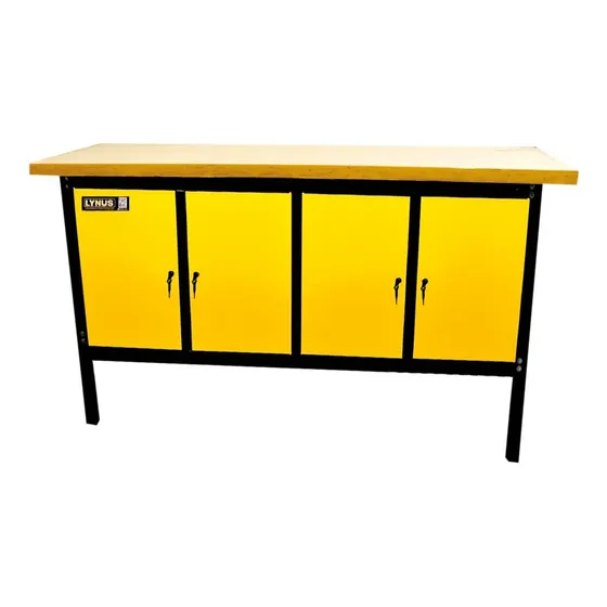 Bancada Oficina Fechada 400kgf Tampo De 40mm Bmlf-200 Lynus