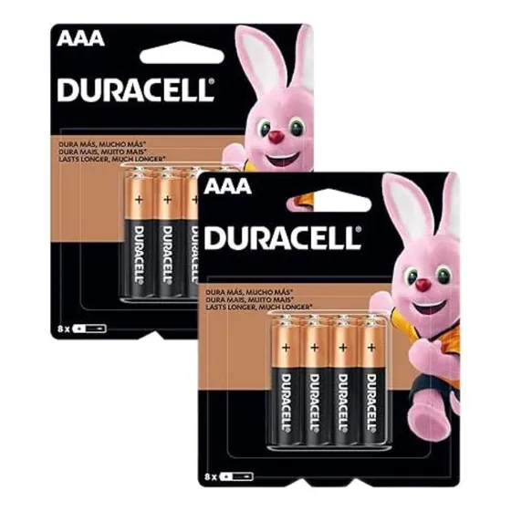 Kit 16 Pilhas Aaa Duracell - Duas Cartelas Com 8 Pilhas Cada