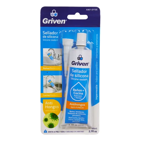 Silicon Transparente Anti-hongos 85gr Griven