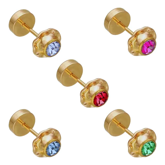 Aros Abridores De Oro Bebe Y Adulto Aros Mujer 18k +bolsita