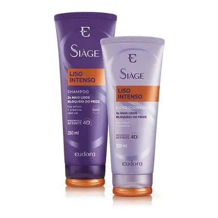 Kit Siáge Liso Intenso Eudora: Shampoo + Condicionador