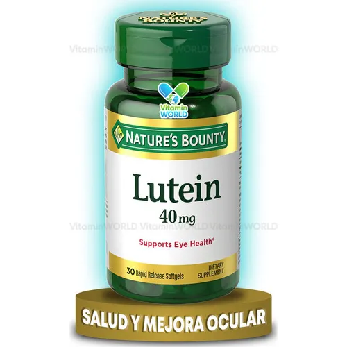 Nature's Bounty Luteína 40 Mg - 30 Softgels - Salud Ocular Sabor Sin Sabor