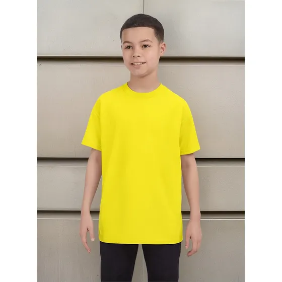 Camiseta Remera Lisa Niños Varios Colores 100% Puro Algodón
