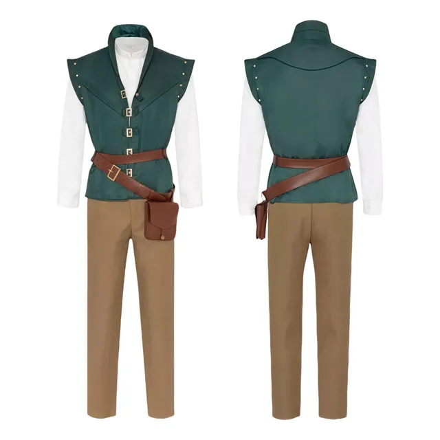 Disfraz De Cosplay De Flynn Rider, Chaleco, Camisa, Niños
