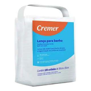 Lenço Para Banho Cremer - 100 Un Lenço Para Banho Cremer - 100 Un