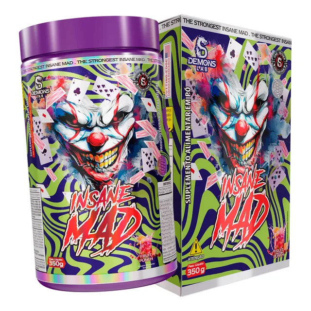 Lançamento Pré Treino Insane Mad - 350g Demons Lab