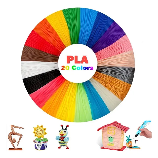 K Paquete De Recarga De Filamento 3d Pen Pen, 20 Colores,