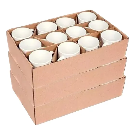 12 Caneca Ceramica Sublimatica Importada Bc- 325ml Branca Café