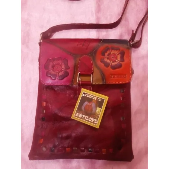 Cartera Bandolero De Damas De Cuero Nueva