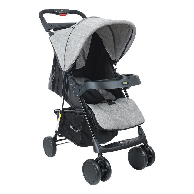 Carrinho De Bebê Passeio Allday Até 15kgs Maxi Baby - Cinza